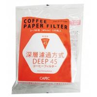 Cafec Deep 45 papírové filtry 100 ks bílé