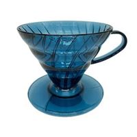 Hario plastový dripper průhledný V60-02 tmavě modrý
